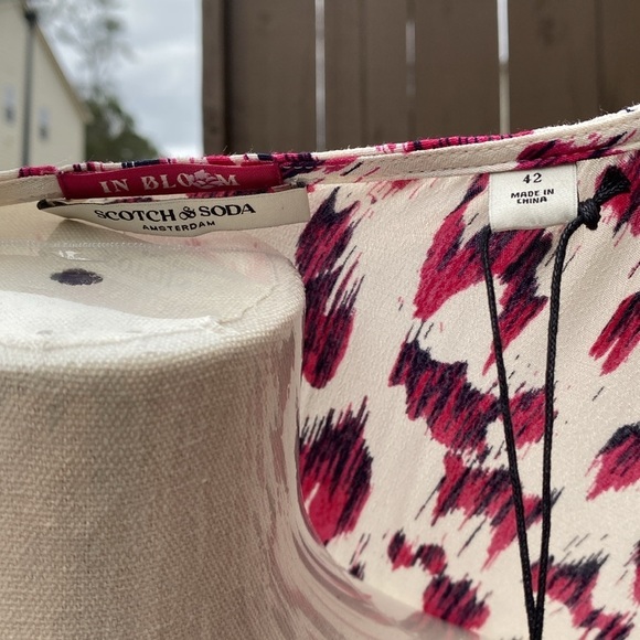 Scotch & Soda printed V-neck Mini Dress size 12 - Picture 12 of 15